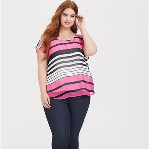 Torrid Button Back Chiffon Top